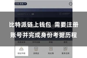 比特派链上钱包  需要注册账号并完成身份考据历程