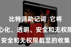比特派助记词  它将竣事去中心化、透明、安全和无权限截至的收集